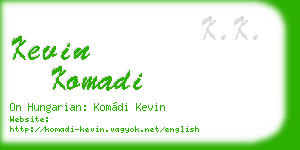 kevin komadi business card